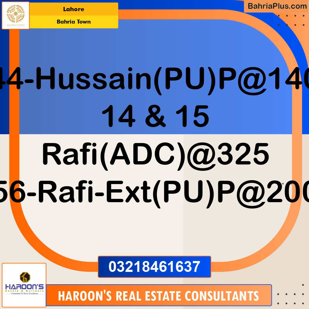 Residential Plot for Sale in Bahria Town, Lahore - (BP-144457)