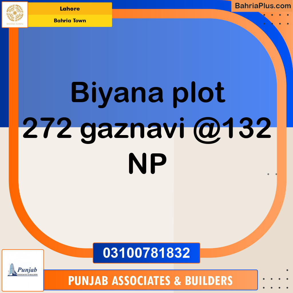 Residential Plot for Sale in Bahria Town, Lahore - (BP-144465)