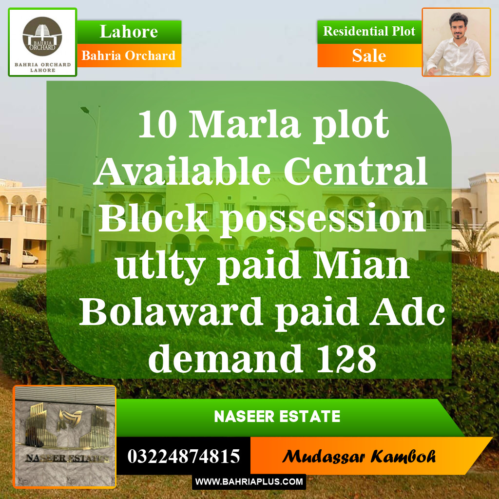 Residential Plot for Sale in Bahria Orchard, Lahore - (BP-144530)