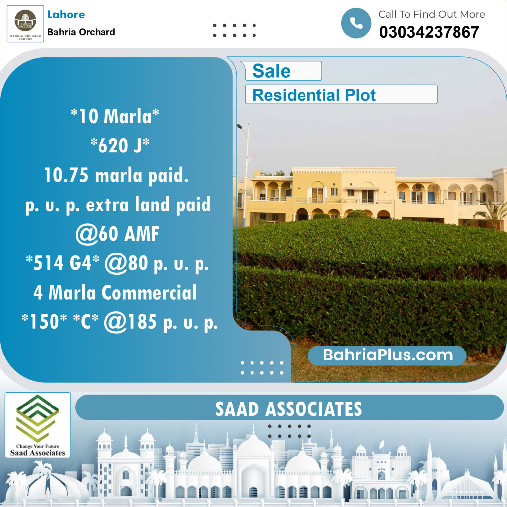 Residential Plot for Sale in Bahria Orchard, Lahore - (BP-144566)