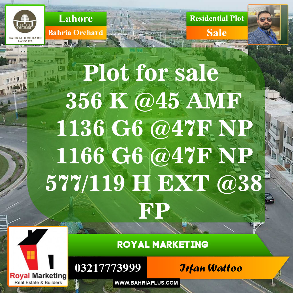 Residential Plot for Sale in Bahria Orchard, Lahore - (BP-144622)