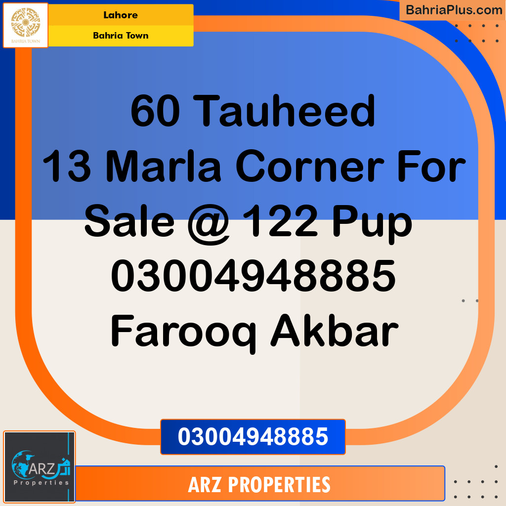 Residential Plot for Sale in Bahria Town, Lahore - (BP-144639)