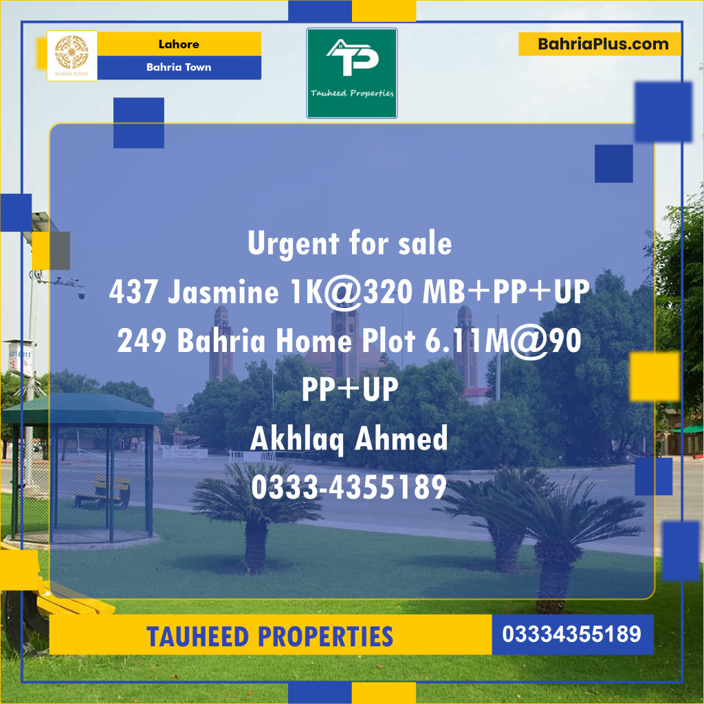 Residential Plot for Sale in Bahria Town, Lahore - (BP-144678)