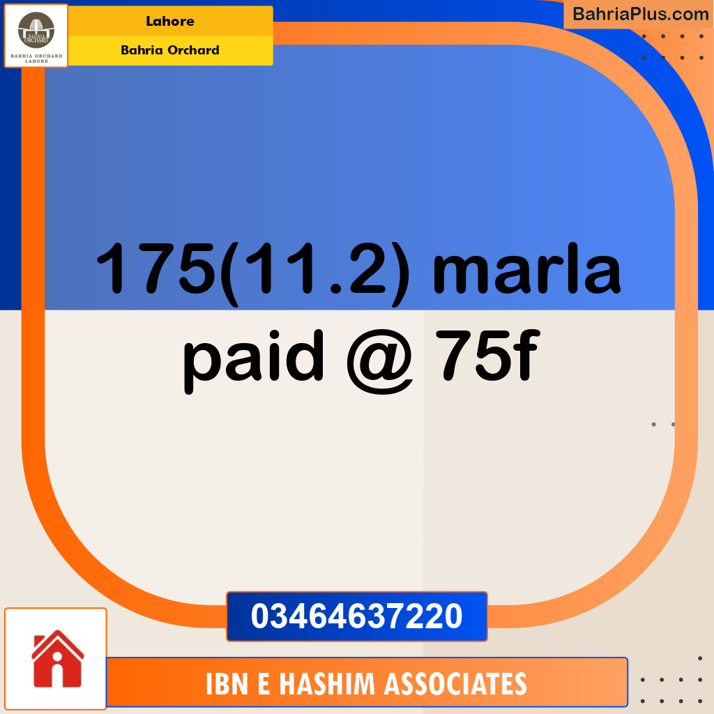 Residential Plot for Sale in Bahria Orchard, Lahore - (BP-144753)