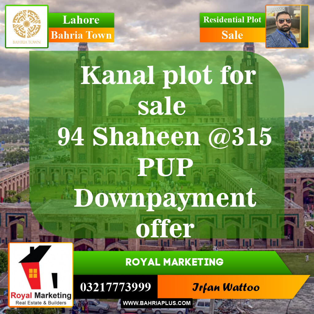Residential Plot for Sale in Bahria Town, Lahore - (BP-144882)