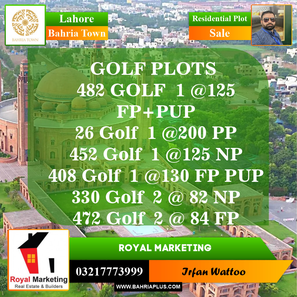 Residential Plot for Sale in Bahria Town, Lahore - (BP-144885)