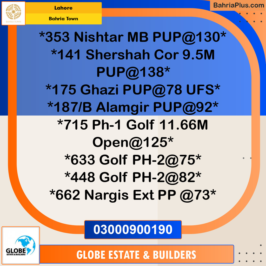 Residential Plot for Sale in Bahria Town, Lahore - (BP-144906)