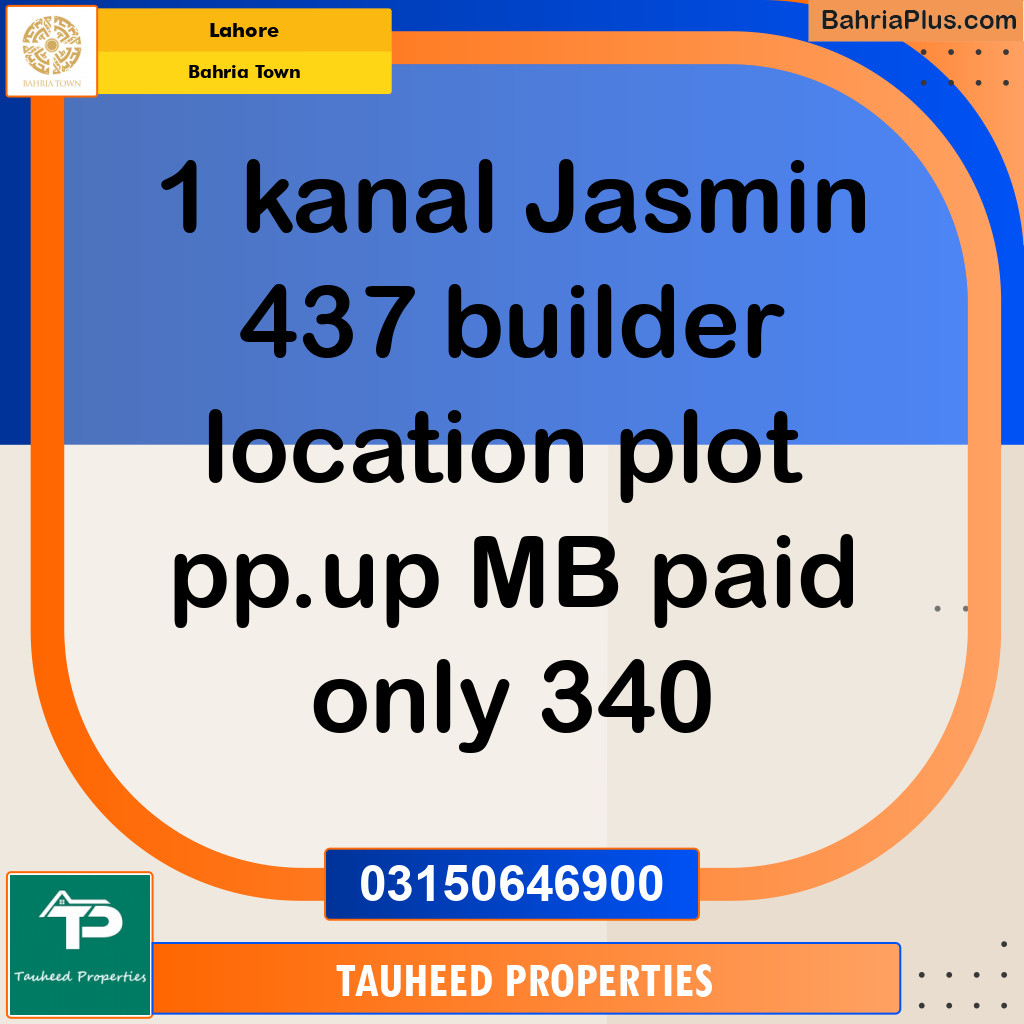 Residential Plot for Sale in Bahria Town, Lahore - (BP-144994)