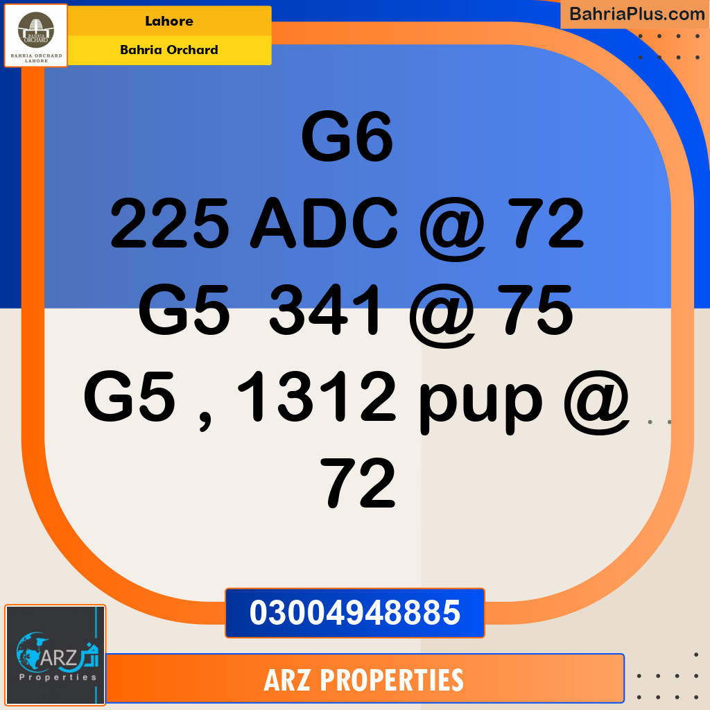 Residential Plot for Sale in Phase 4 - G6 Block -  Bahria Orchard, Lahore - (BP-145017)