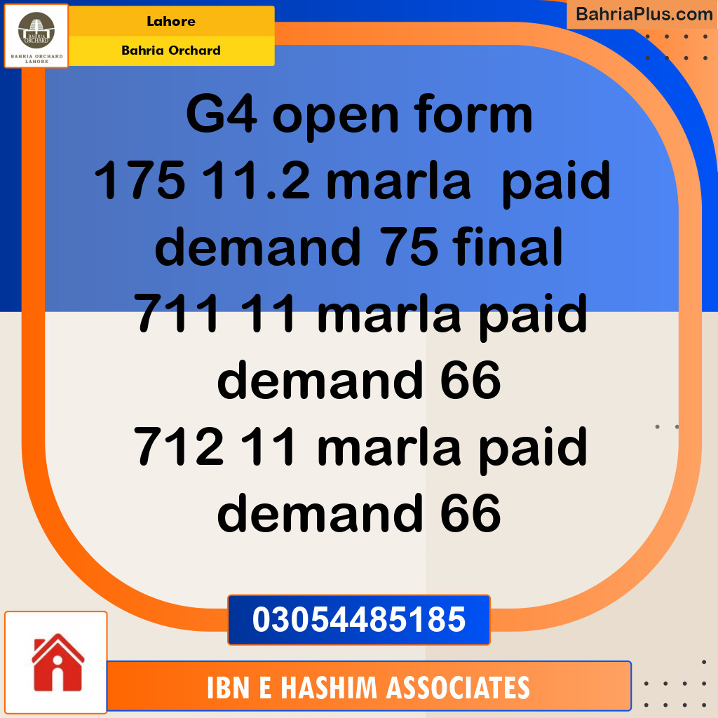 Residential Plot for Sale in Bahria Orchard, Lahore - (BP-145022)