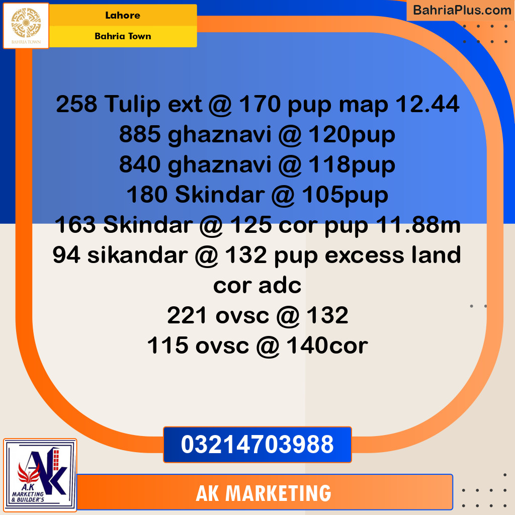 Residential Plot for Sale in Bahria Town, Lahore - (BP-145034)