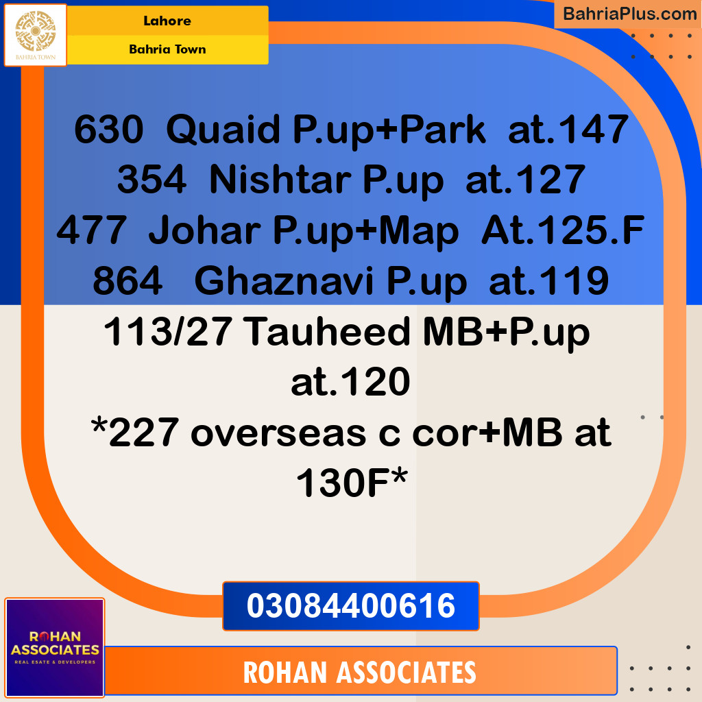Residential Plot for Sale in Bahria Town, Lahore - (BP-145043)