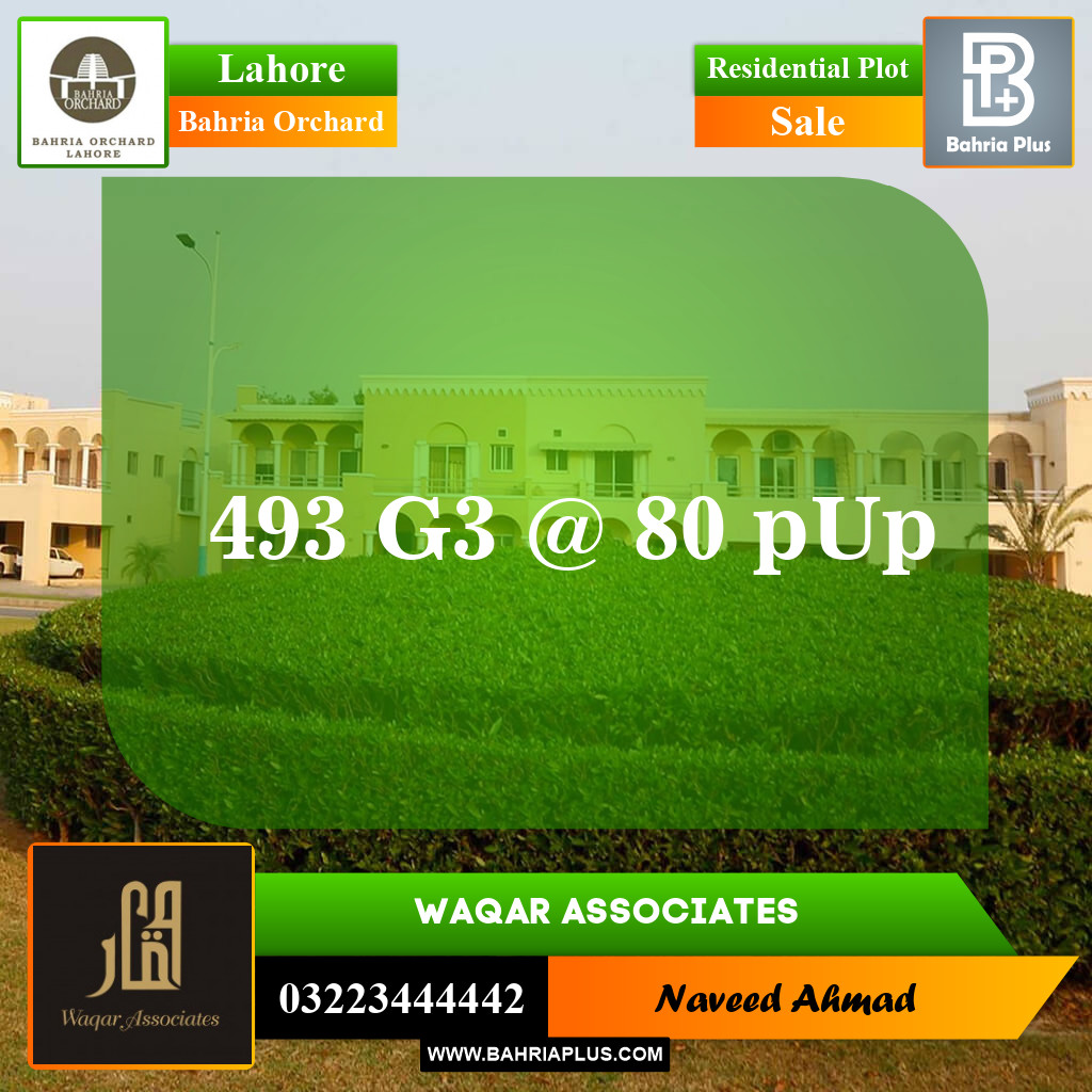 Residential Plot for Sale in Bahria Orchard, Lahore - (BP-145056)