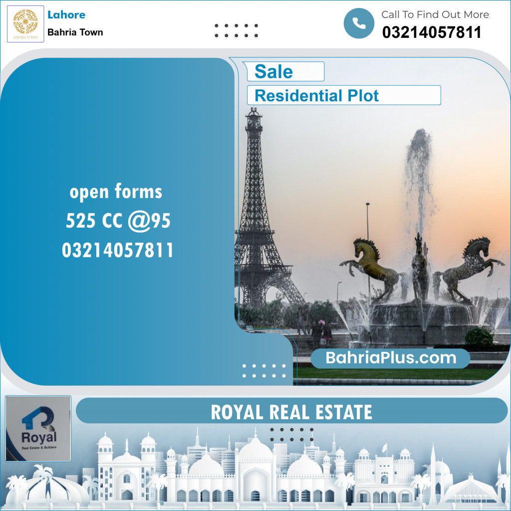 Residential Plot for Sale in Bahria Town, Lahore - (BP-145067)