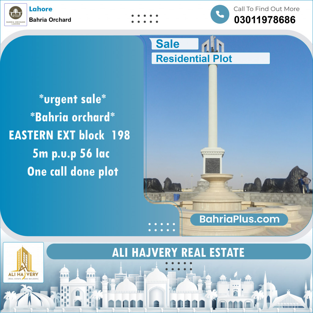 Residential Plot for Sale in Bahria Orchard, Lahore - (BP-145089)