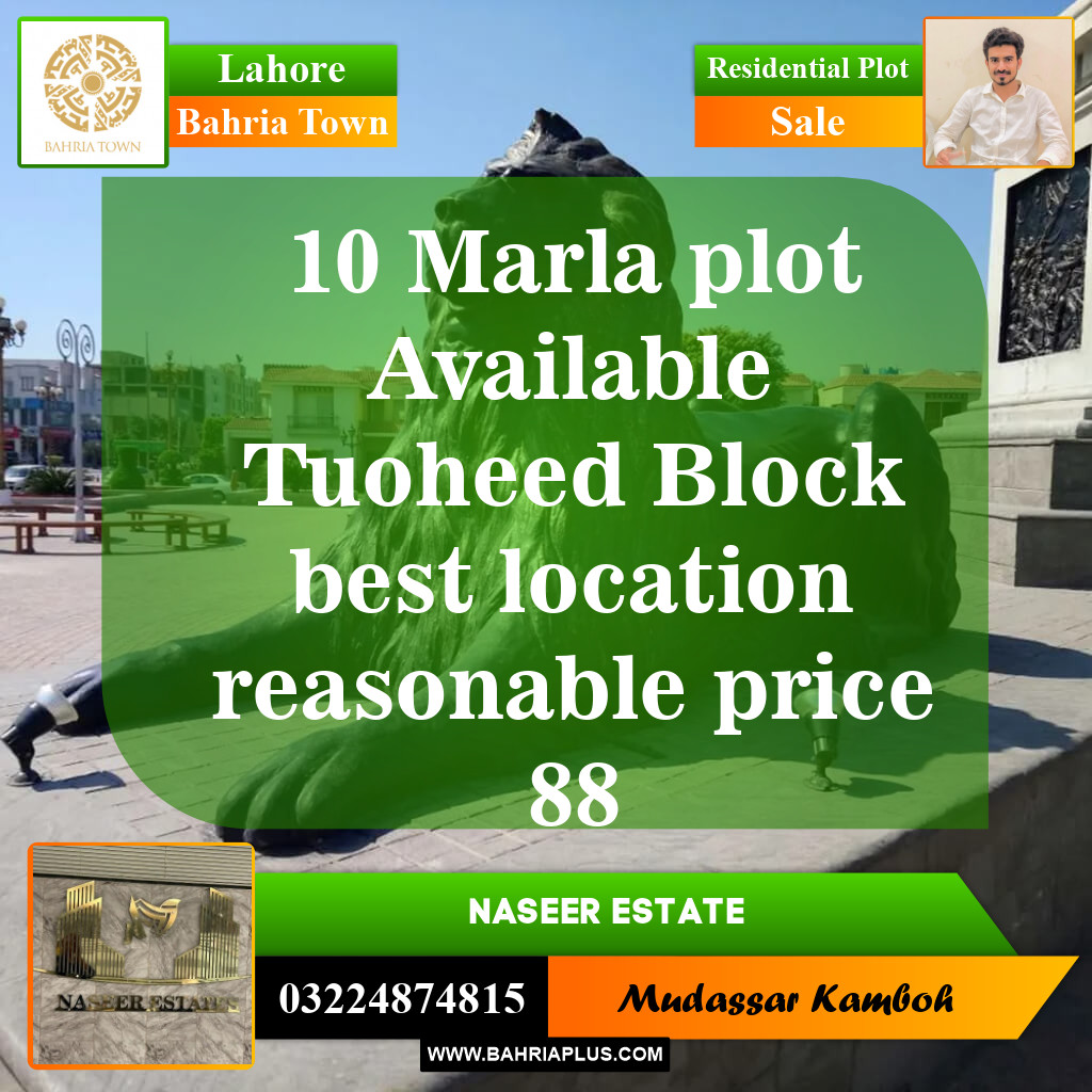 Residential Plot for Sale in Bahria Town, Lahore - (BP-145107)
