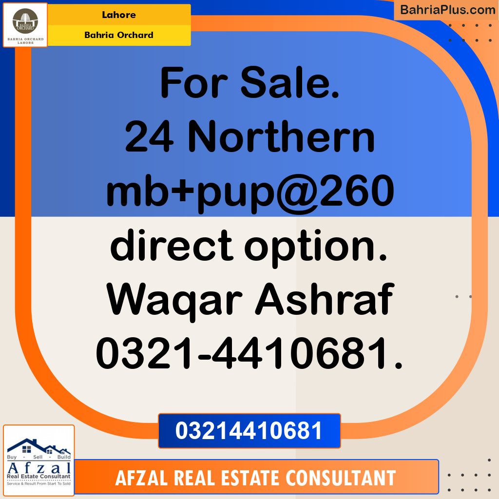 Residential Plot for Sale in Bahria Orchard, Lahore - (BP-145128)