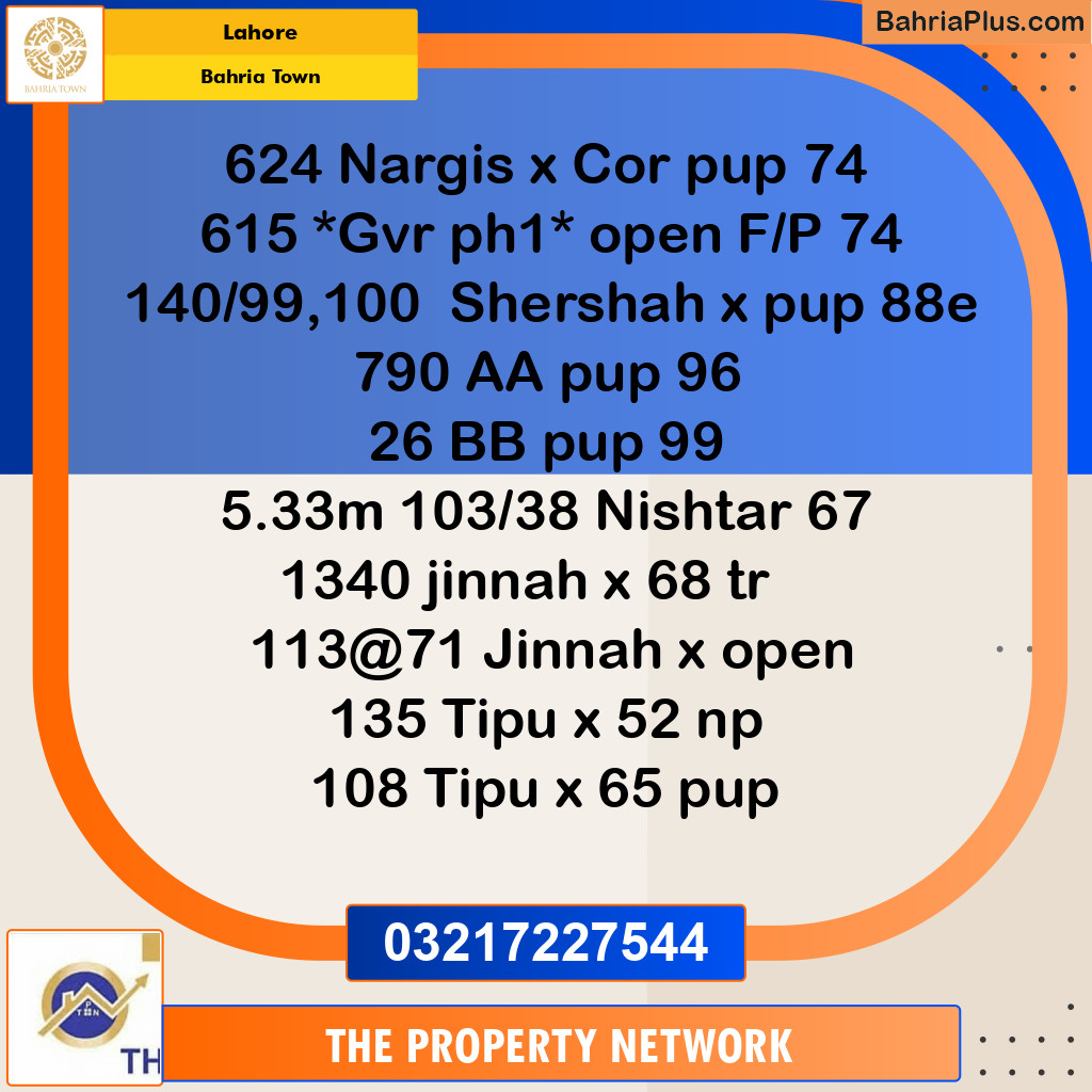 Residential Plot for Sale in Bahria Town, Lahore - (BP-145177)