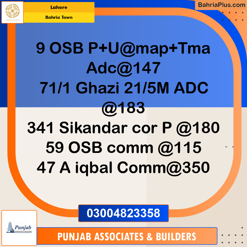 Residential Plot for Sale in Overseas B -  Bahria Town, Lahore - (BP-145200)
