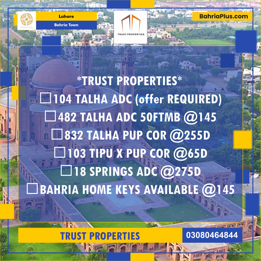 Residential Plot for Sale in Sector F - Tipu Sultan Ext. -  Bahria Town, Lahore - (BP-145207)