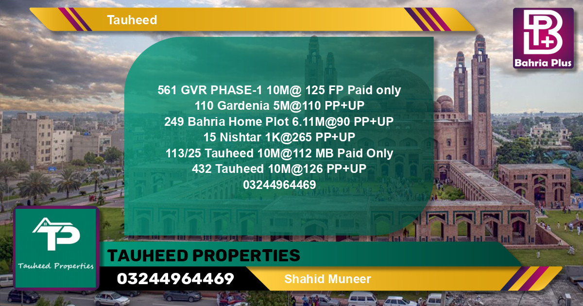 Residential Plot for Sale in Bahria Town, Lahore - (BP-145251)