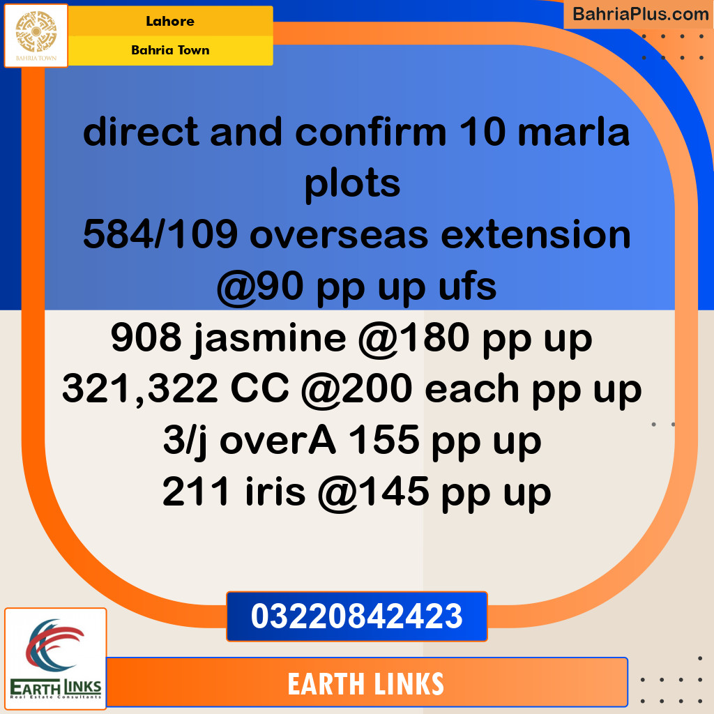Residential Plot for Sale in Bahria Town, Lahore - (BP-145262)