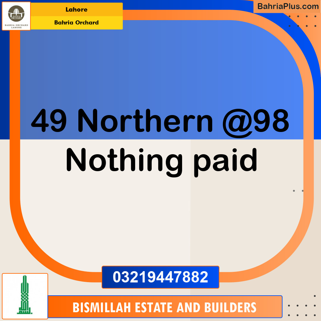 Residential Plot for Sale in Bahria Orchard, Lahore - (BP-145271)