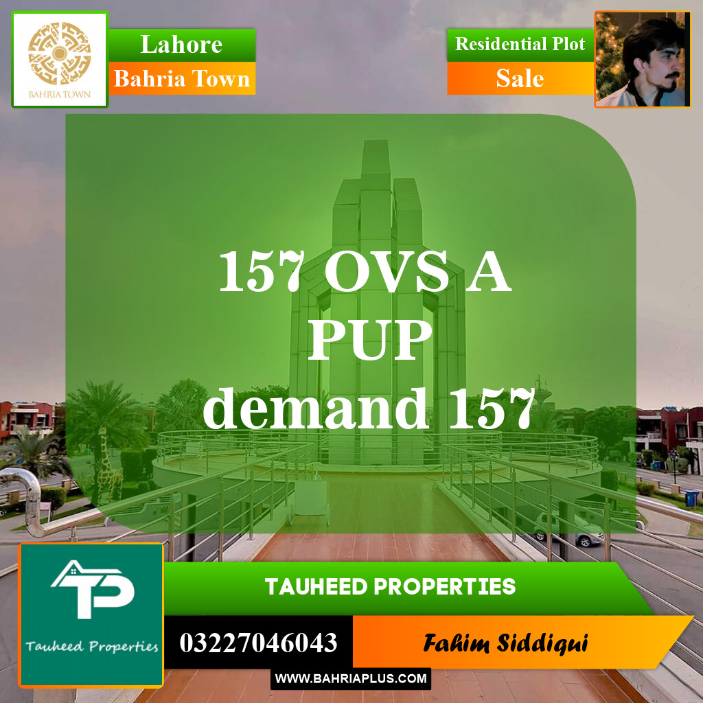 Residential Plot for Sale in Bahria Town, Lahore - (BP-145327)