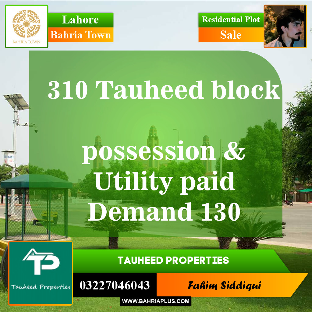 Residential Plot for Sale in Bahria Town, Lahore - (BP-145332)