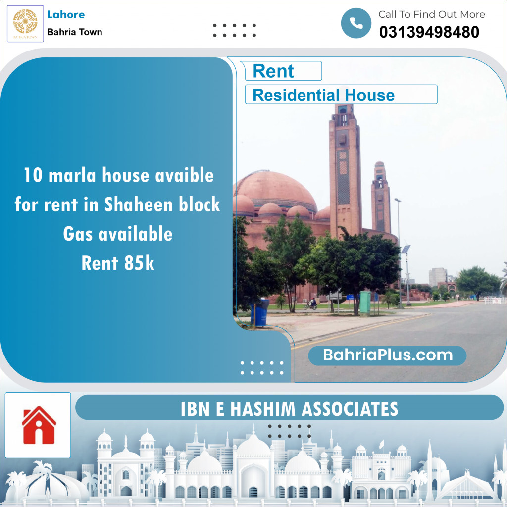 Residential House for Rent in Bahria Town, Lahore - (BP-145334)