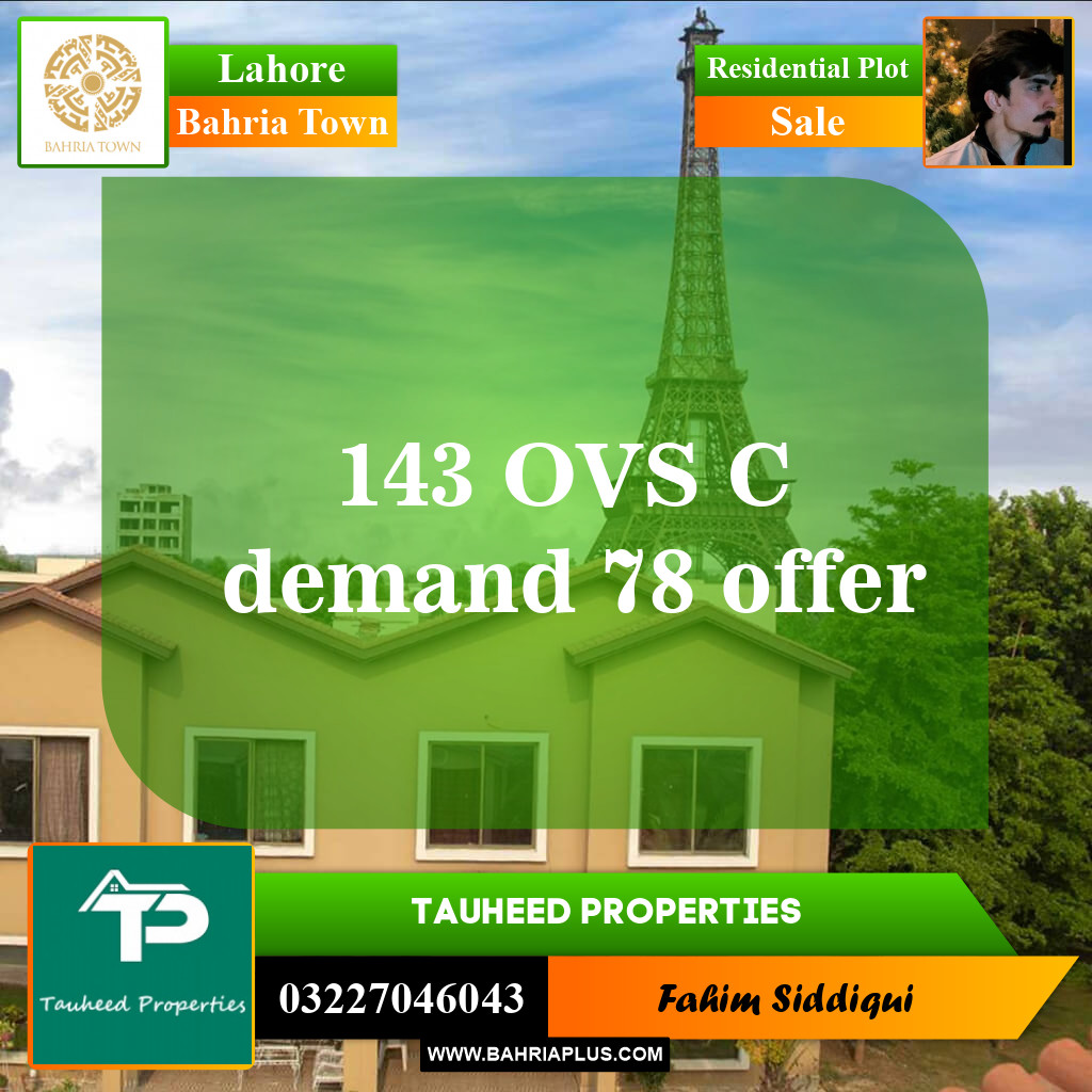 Residential Plot for Sale in Bahria Town, Lahore - (BP-145337)