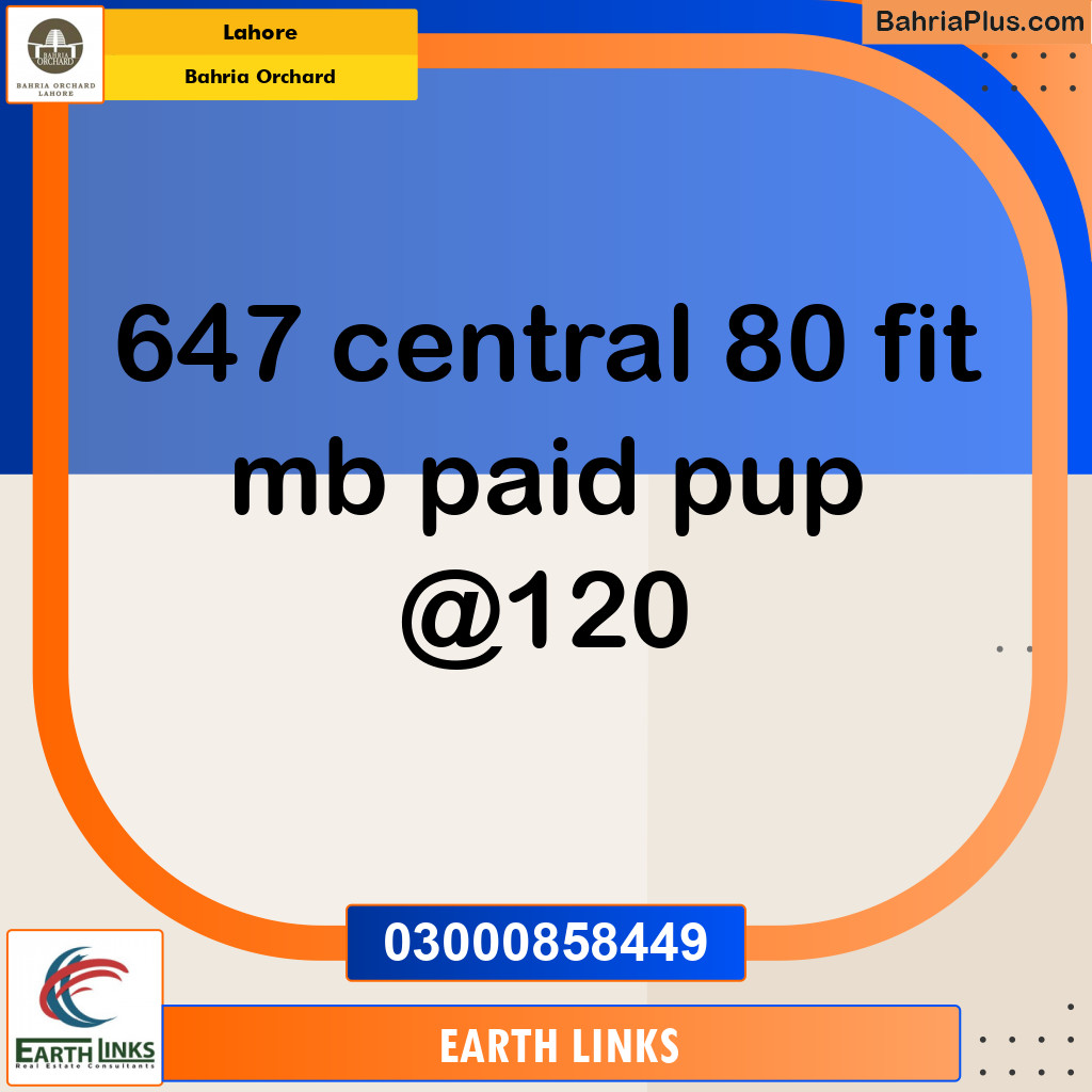 Residential Plot for Sale in Phase 1 - Central District -  Bahria Orchard, Lahore - (BP-145345)