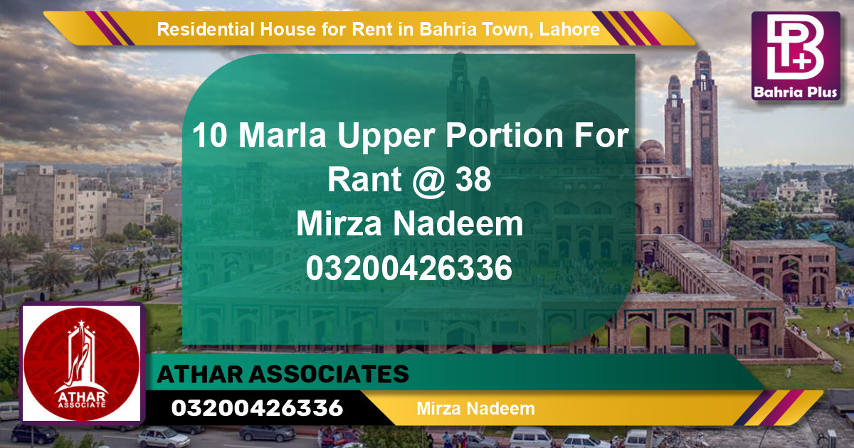 Residential House for Rent in Bahria Town, Lahore - (BP-145358)
