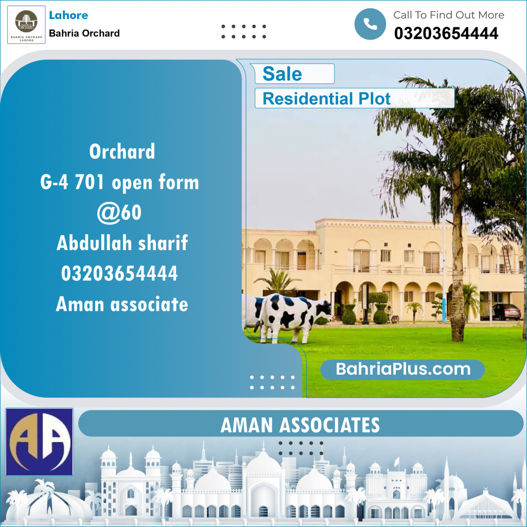 Residential Plot for Sale in Bahria Orchard, Lahore - (BP-145400)