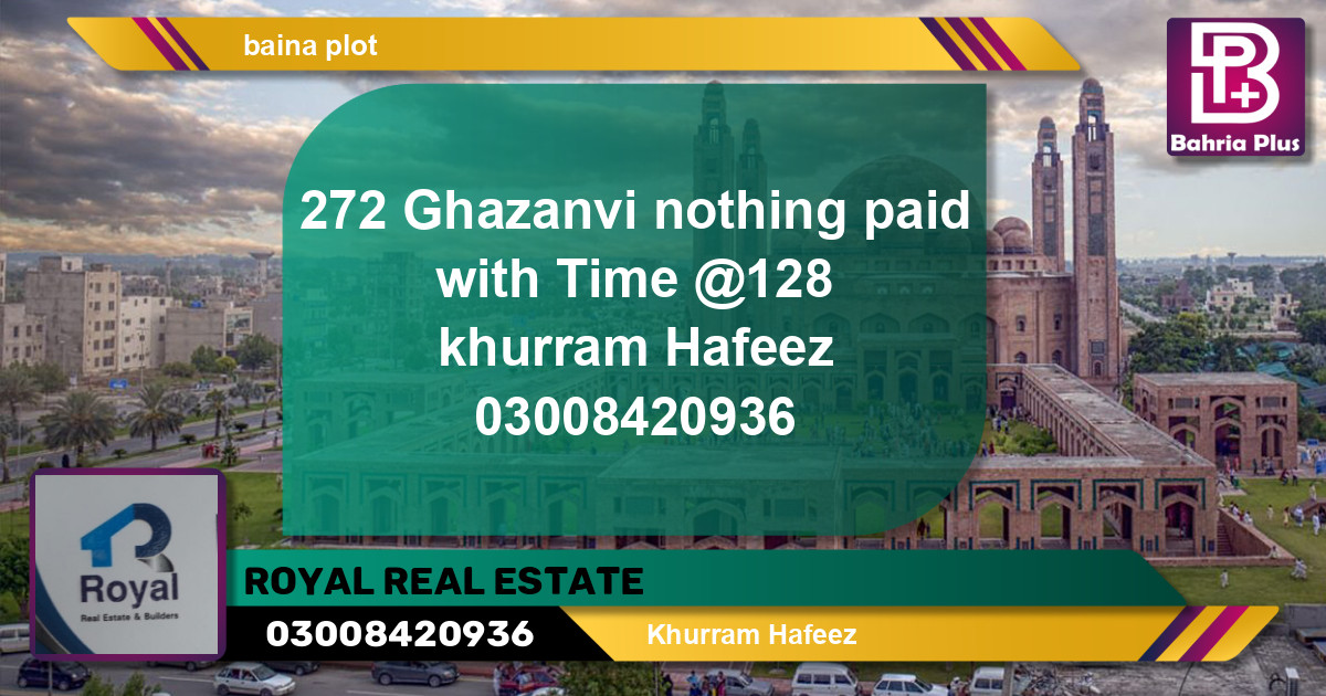 Residential Plot for Sale in Sector F - Ghaznavi Block -  Bahria Town, Lahore - (BP-145442)