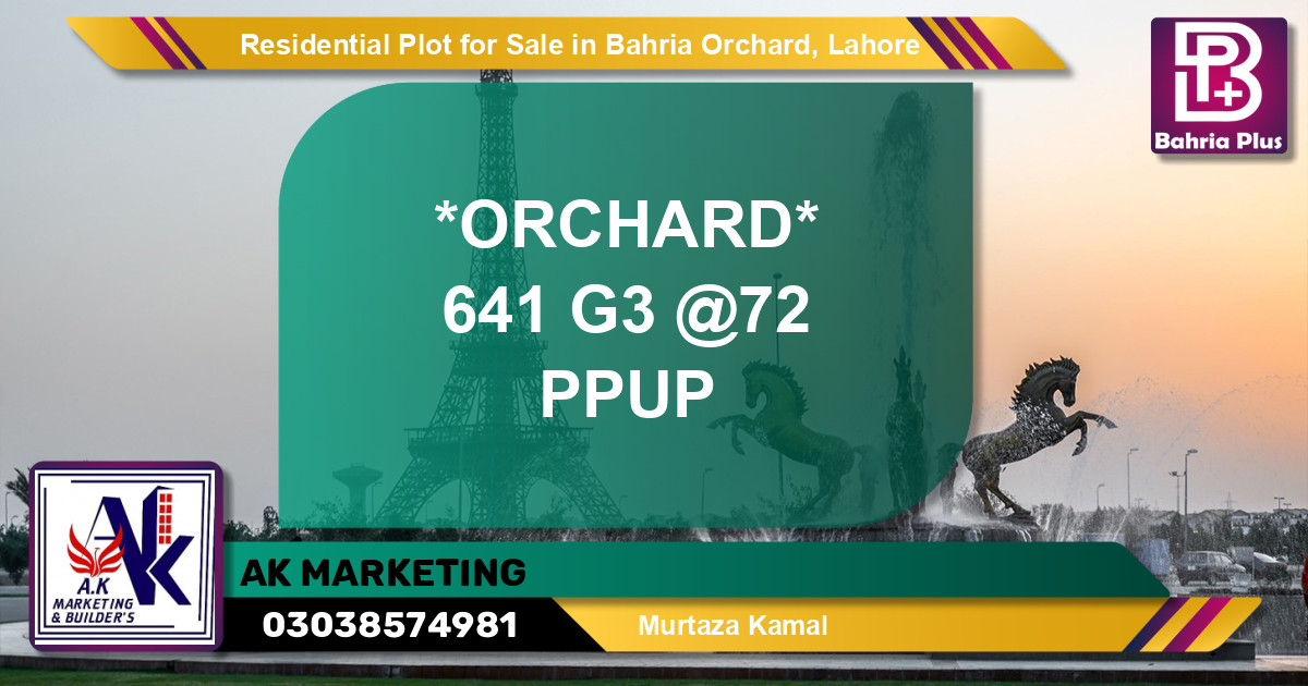 Residential Plot for Sale in Bahria Orchard, Lahore - (BP-145485)
