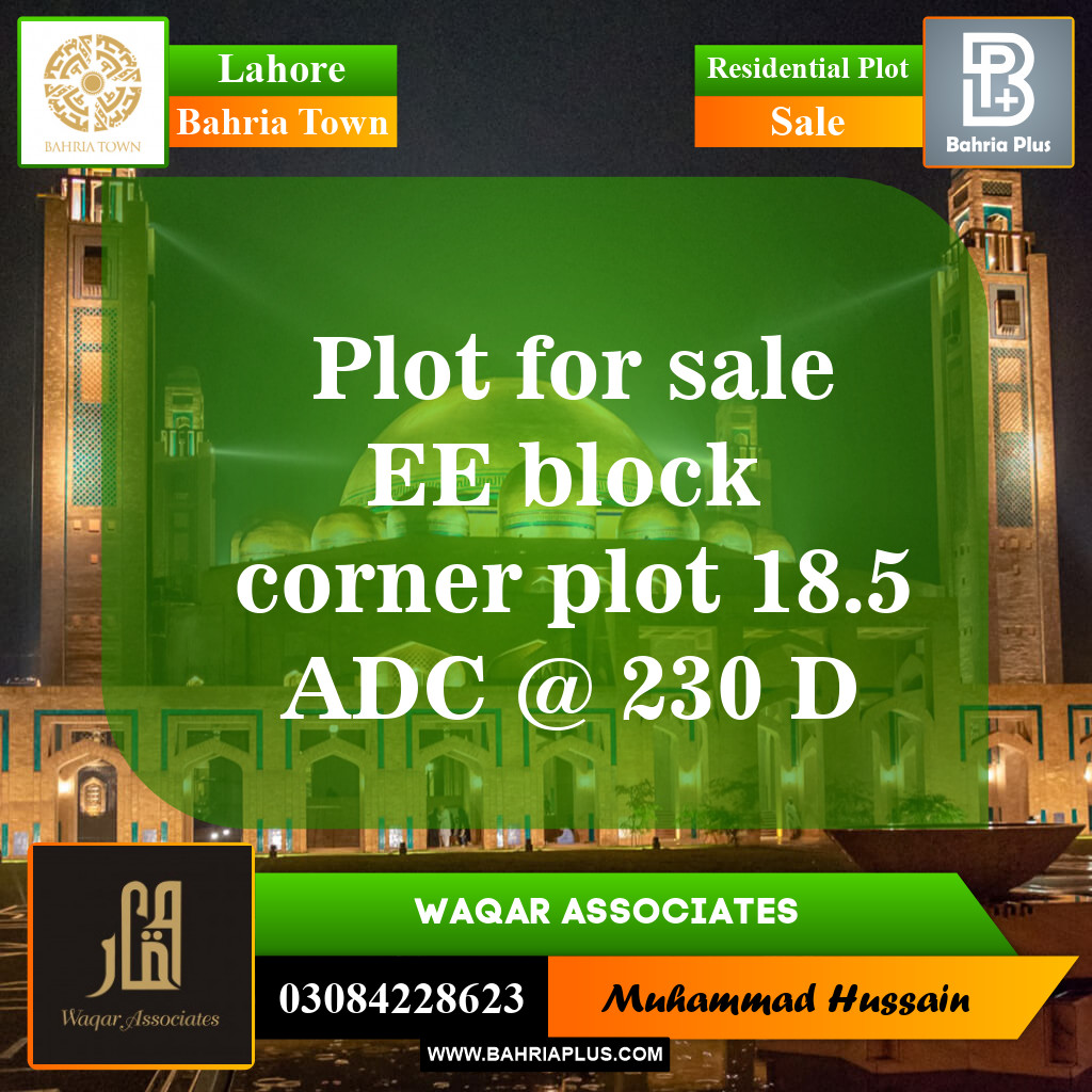 Residential Plot for Sale in Bahria Town, Lahore - (BP-145514)