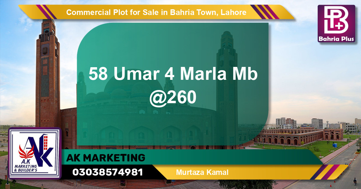 Commercial Plot for Sale in Bahria Town, Lahore - (BP-145533)