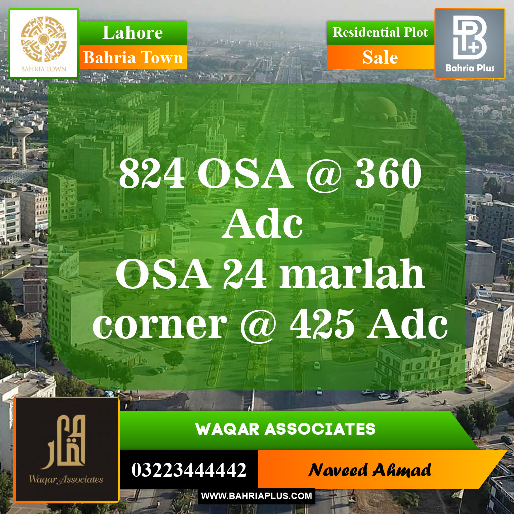 Residential Plot for Sale in Overseas A -  Bahria Town, Lahore - (BP-145601)