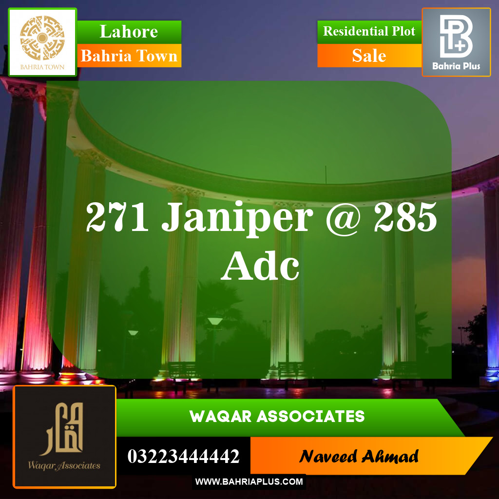 Residential Plot for Sale in Sector C - Janiper Block -  Bahria Town, Lahore - (BP-145605)