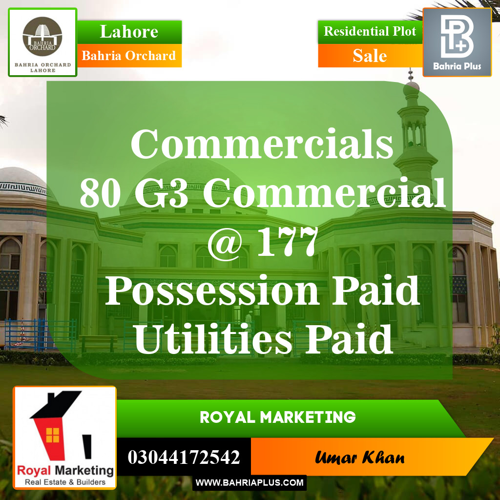 Residential Plot for Sale in Bahria Orchard, Lahore - (BP-145618)
