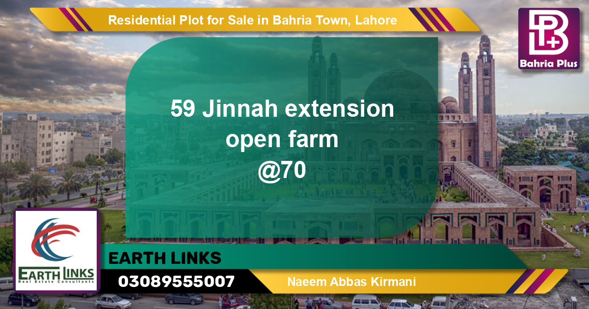 Residential Plot for Sale in Bahria Town, Lahore - (BP-145686)