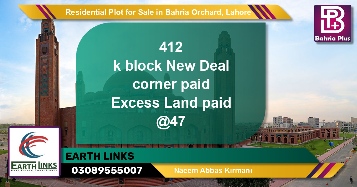 Residential Plot for Sale in Bahria Orchard, Lahore - (BP-145699)