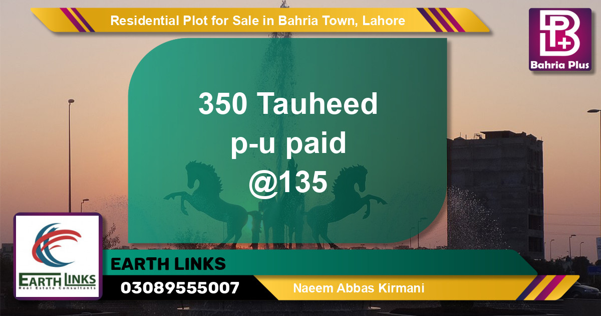Residential Plot for Sale in Bahria Town, Lahore - (BP-145702)