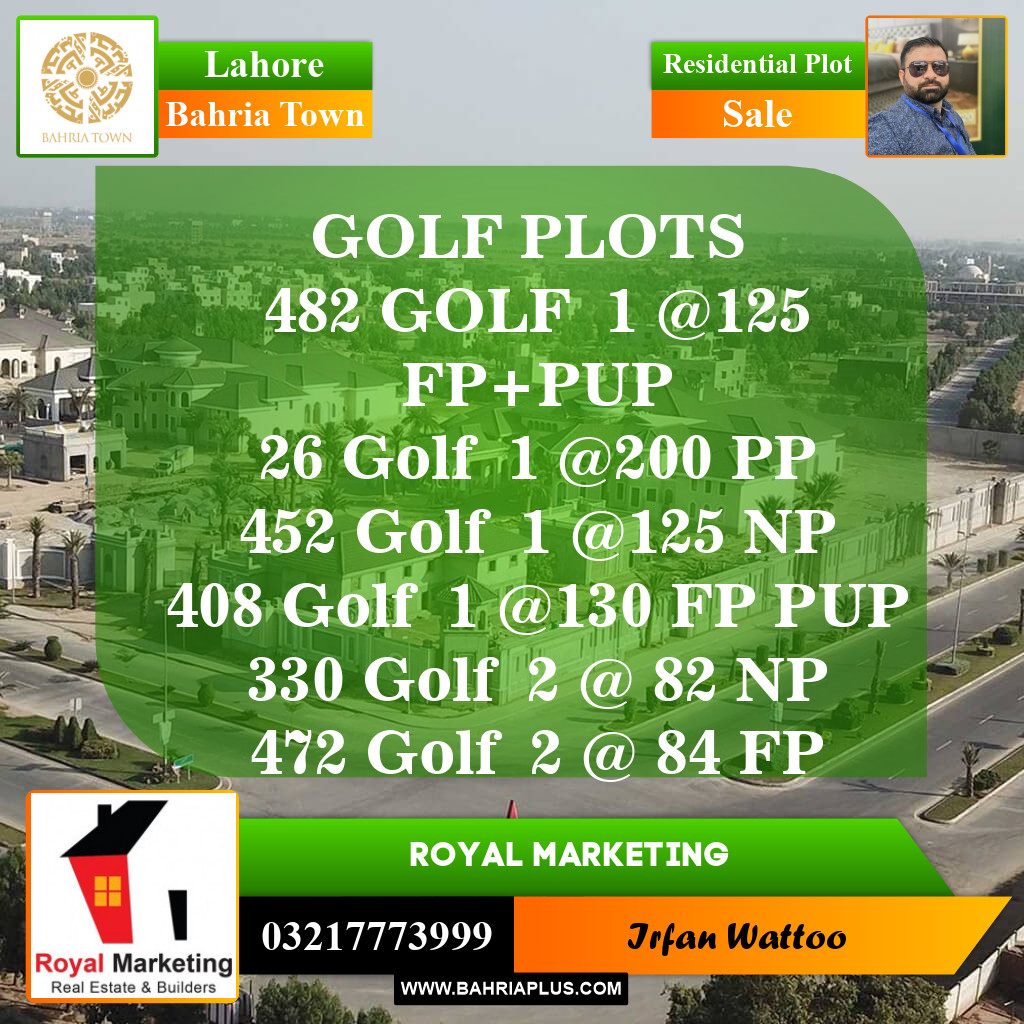 Residential Plot for Sale in Bahria Town, Lahore - (BP-145811)
