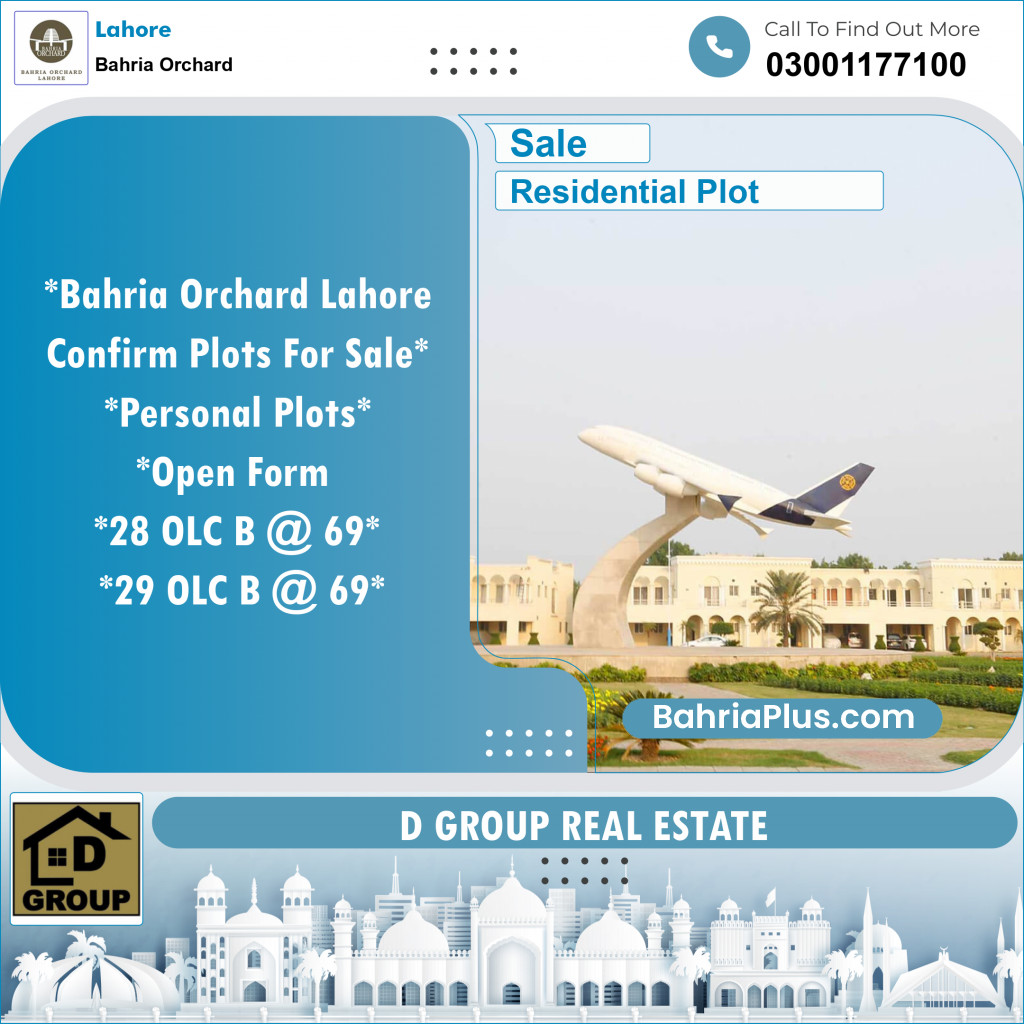 Residential Plot for Sale in Bahria Orchard, Lahore - (BP-145816)