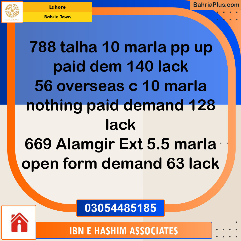 Residential Plot for Sale in Bahria Town, Lahore - (BP-145846)