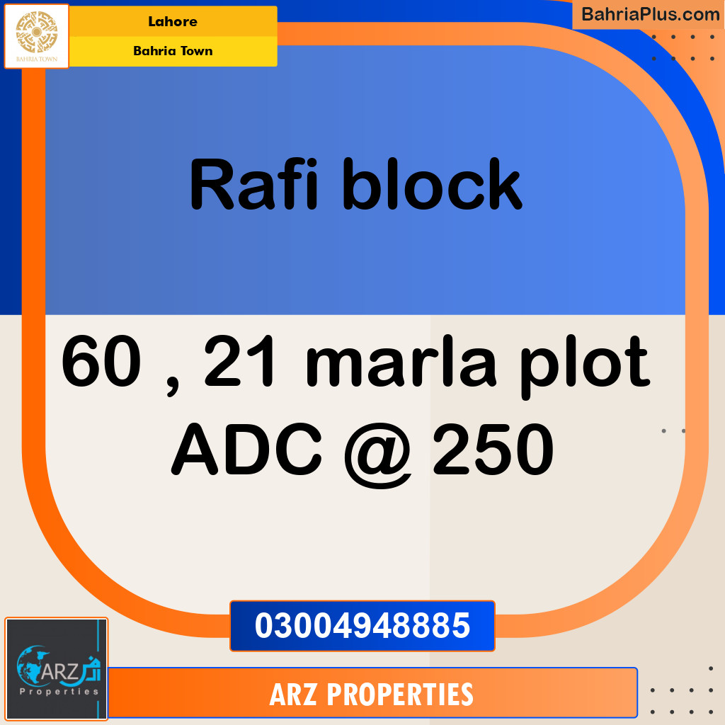 Residential Plot for Sale in Bahria Town, Lahore - (BP-145858)