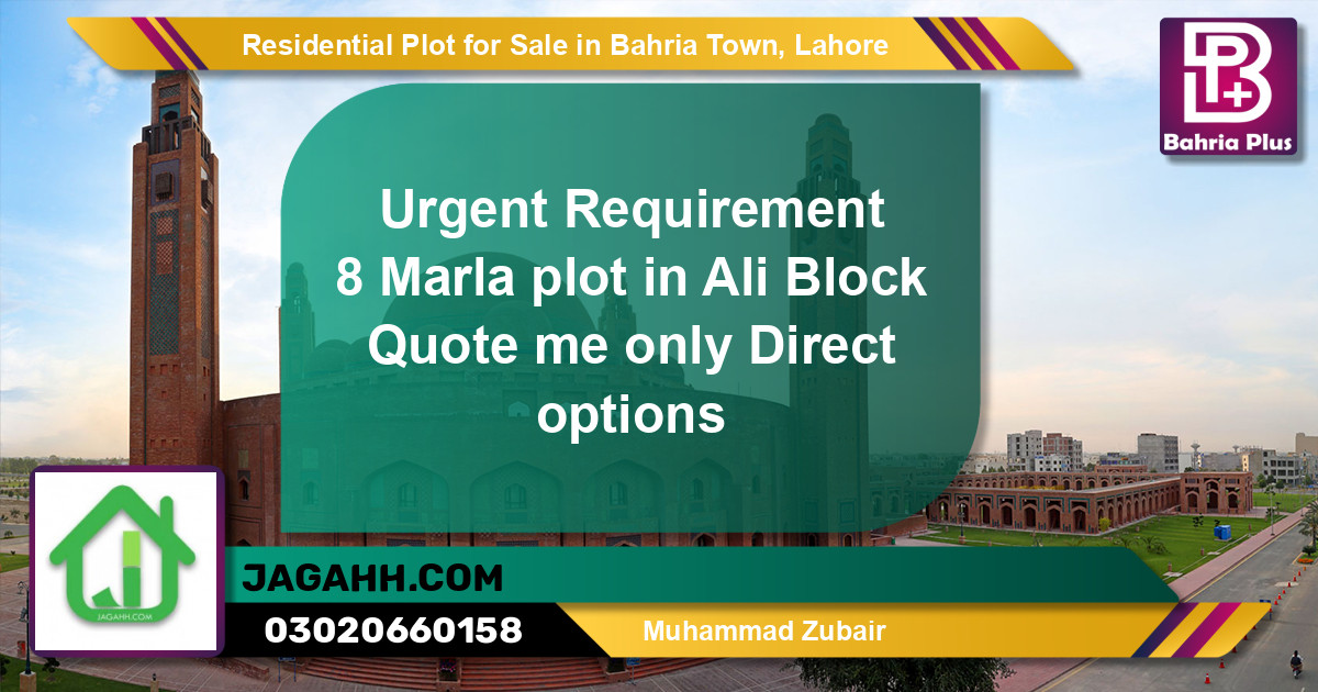 Residential Plot for Sale in Bahria Town, Lahore - (BP-145872)