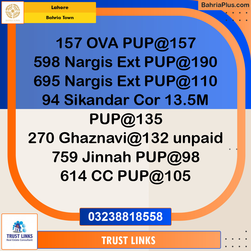 Residential Plot for Sale in Bahria Town, Lahore - (BP-145895)